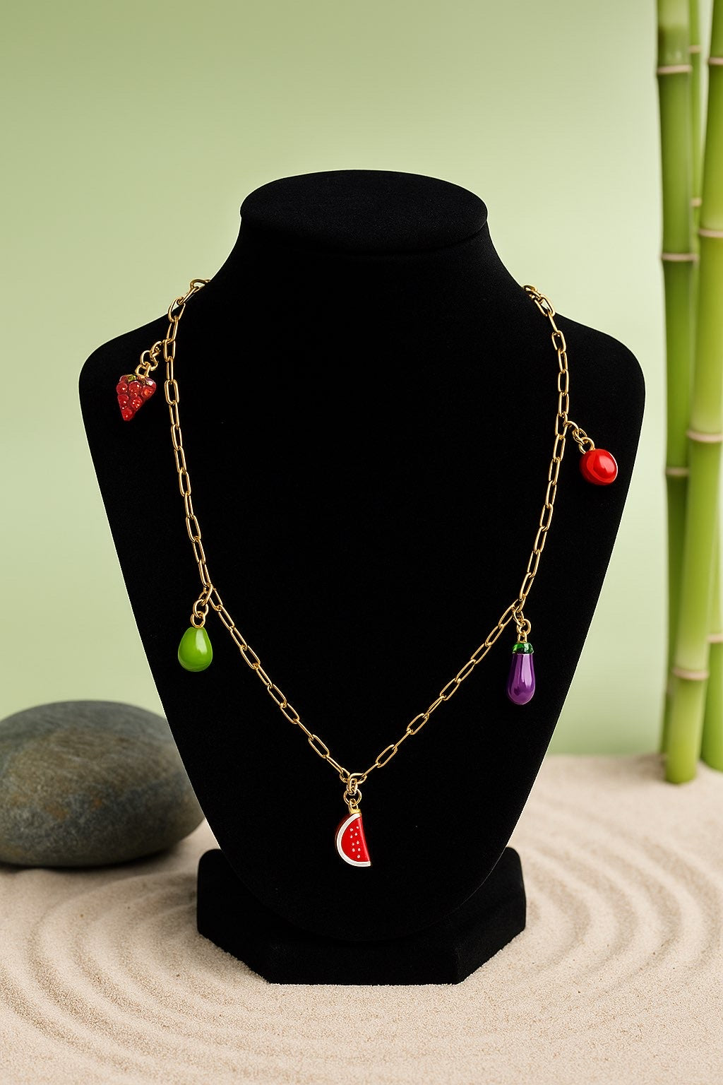 Collier Charms fruits