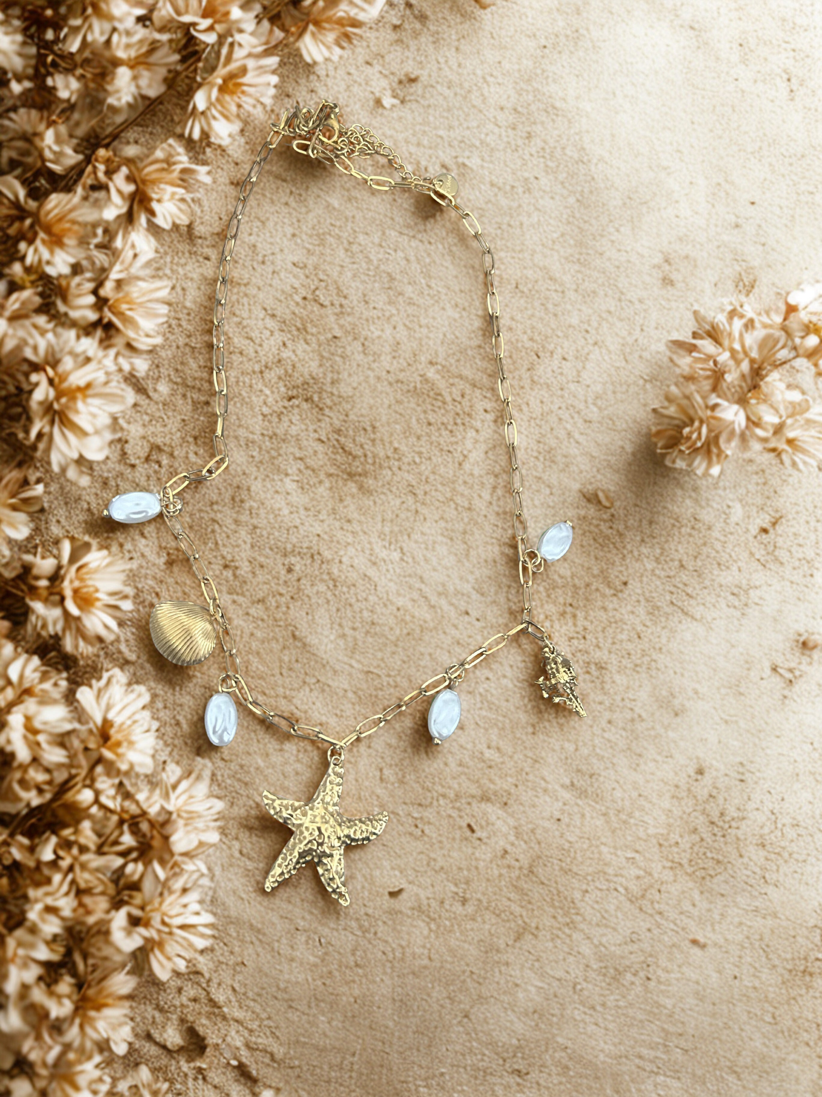 Collier étoile de mer et coquillages