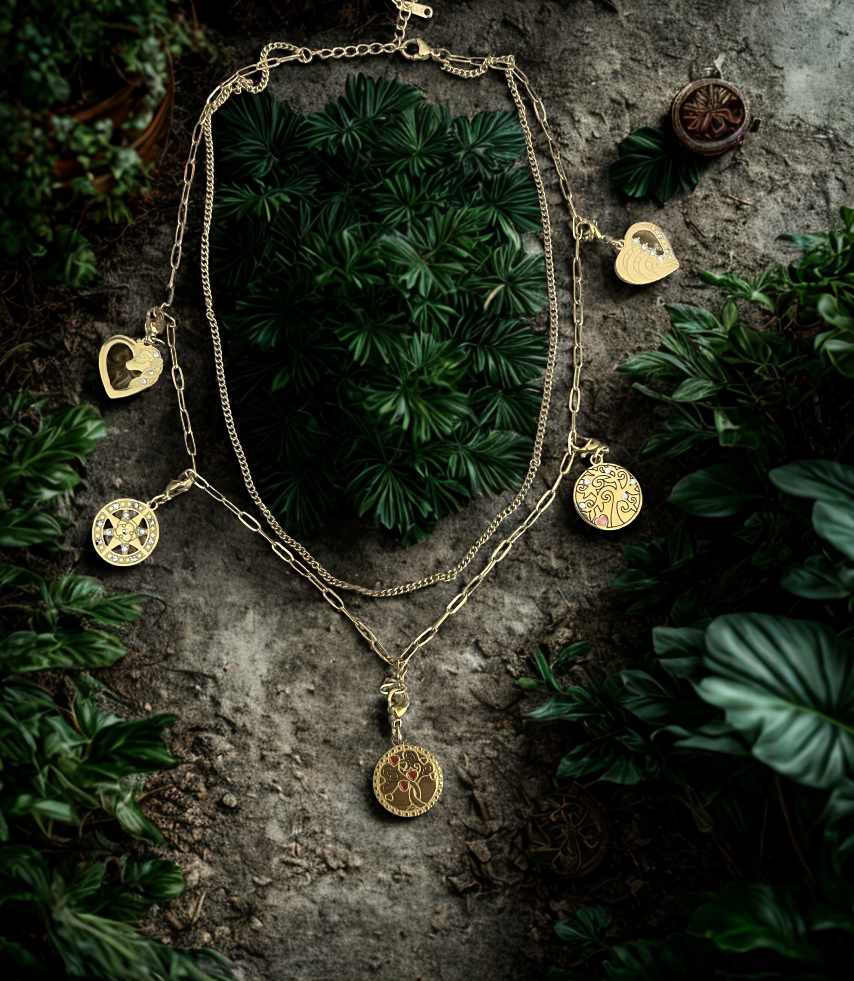 Collier double avec Charms