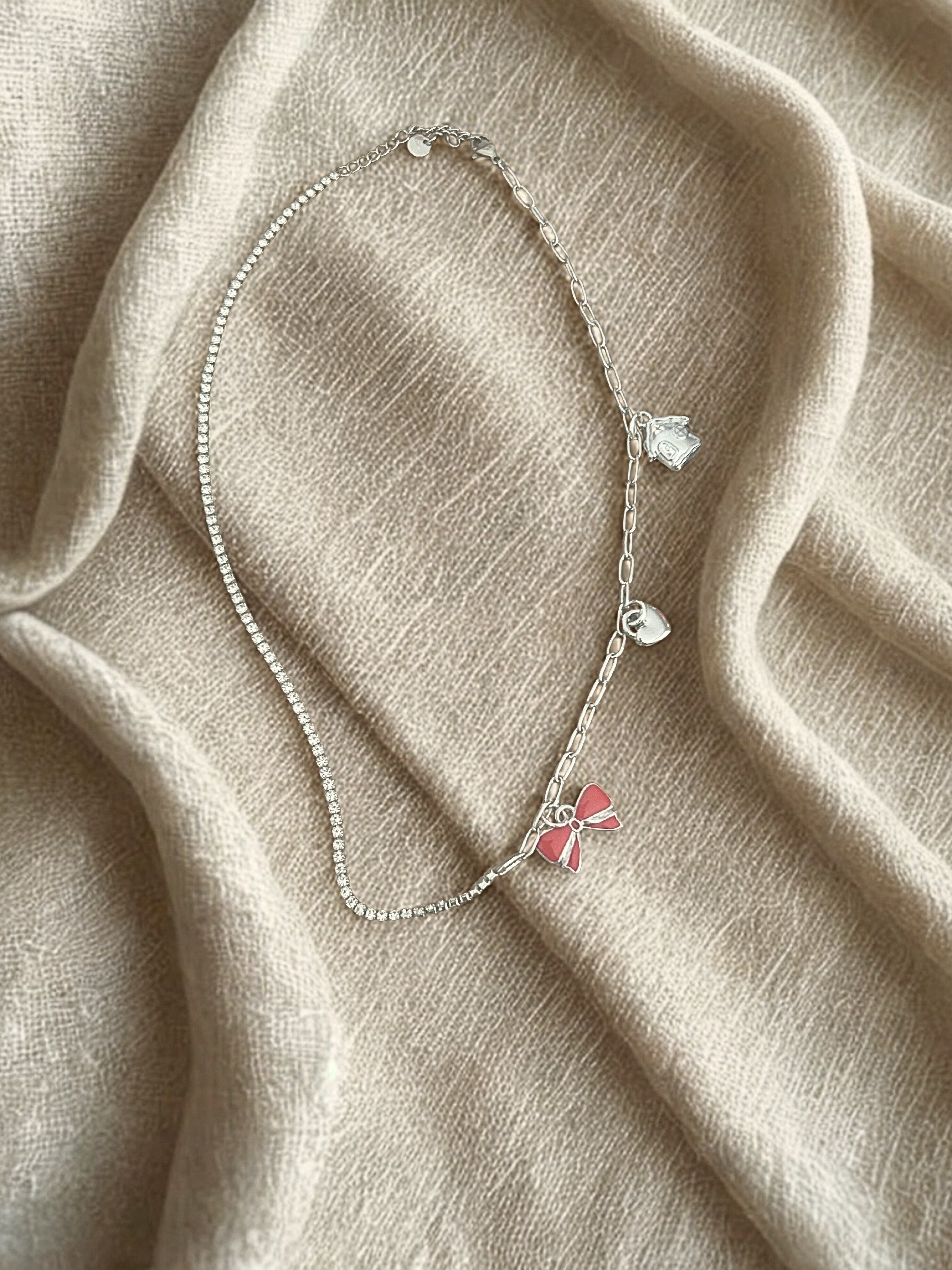 Collier argenté bi-maillons